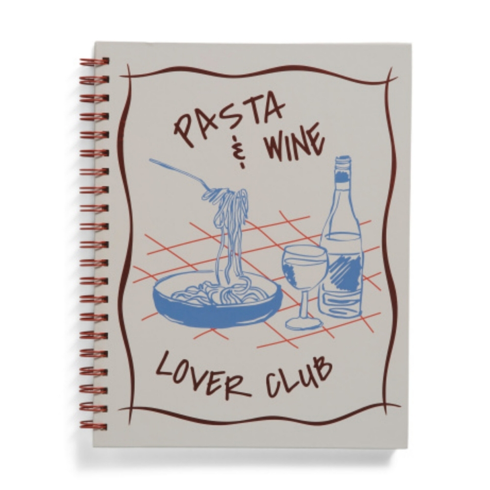 Pasta & Wine Lover Club Spiral Notebook